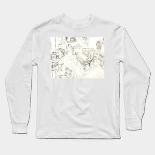 after Vincent Van Gogh night cafe Long Sleeve T-Shirt